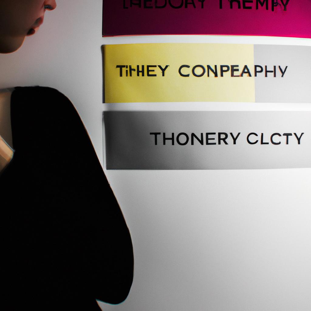 Person studying color theory concept